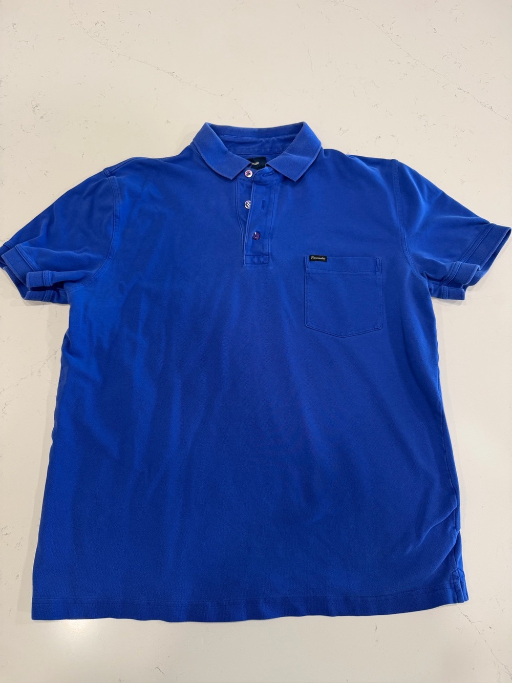 Faconnable Men's Polo Shirt in Royal Blue- Medium